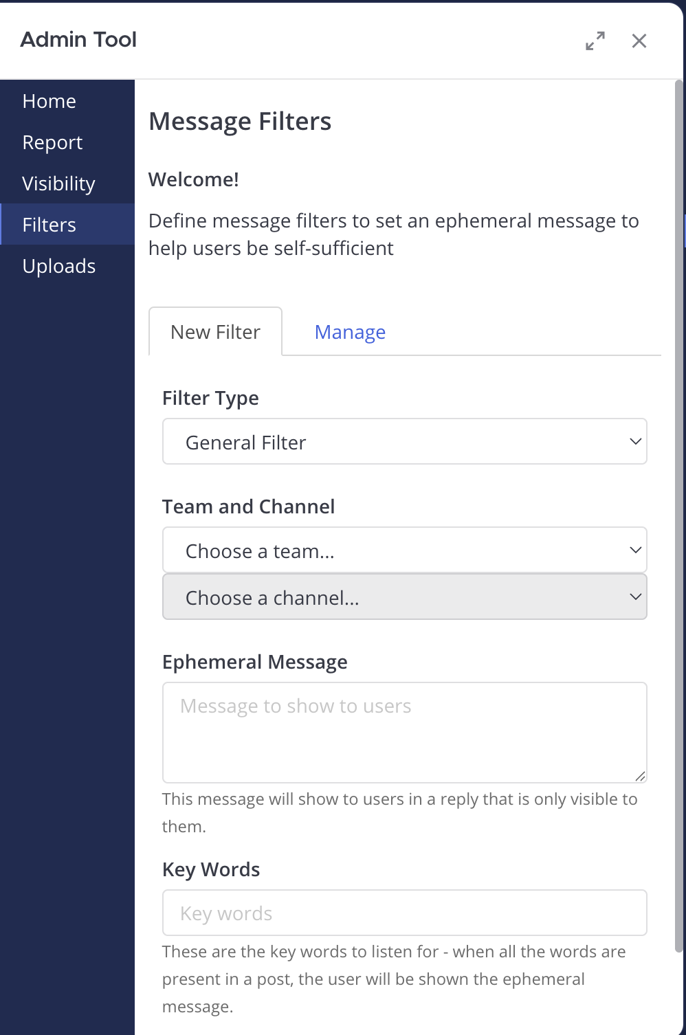 Filter Tool Filter Tool