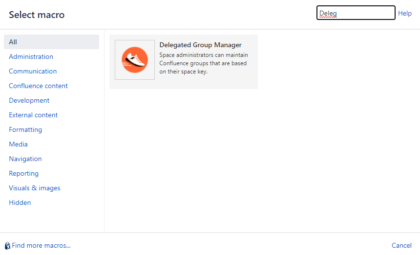 Delegated Group Manager macro