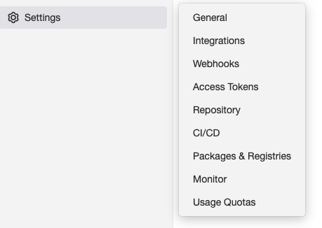 Settings Menu