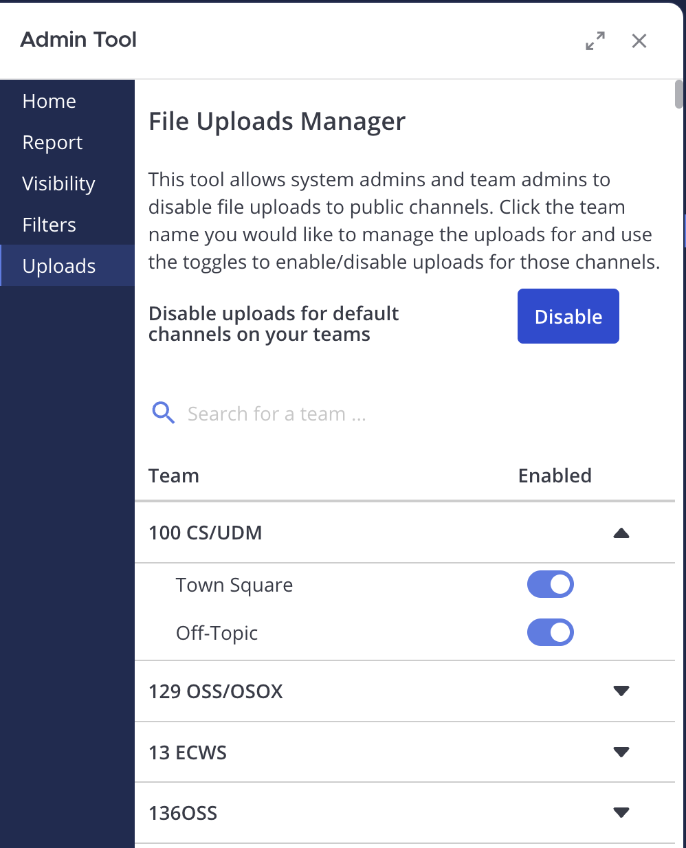 Uploads Tool Uploads Tool