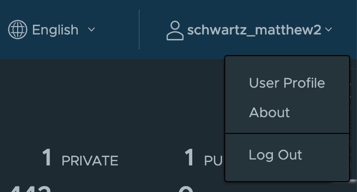 User Profile Menu